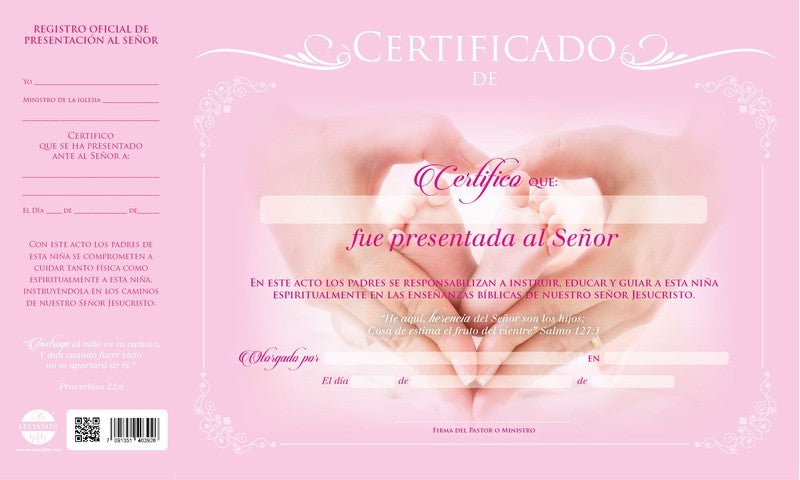Certificados de Presentación Niñ@s Luciano's