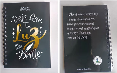 Libreta grande con espiral 8"x 5.5" Happy Co.