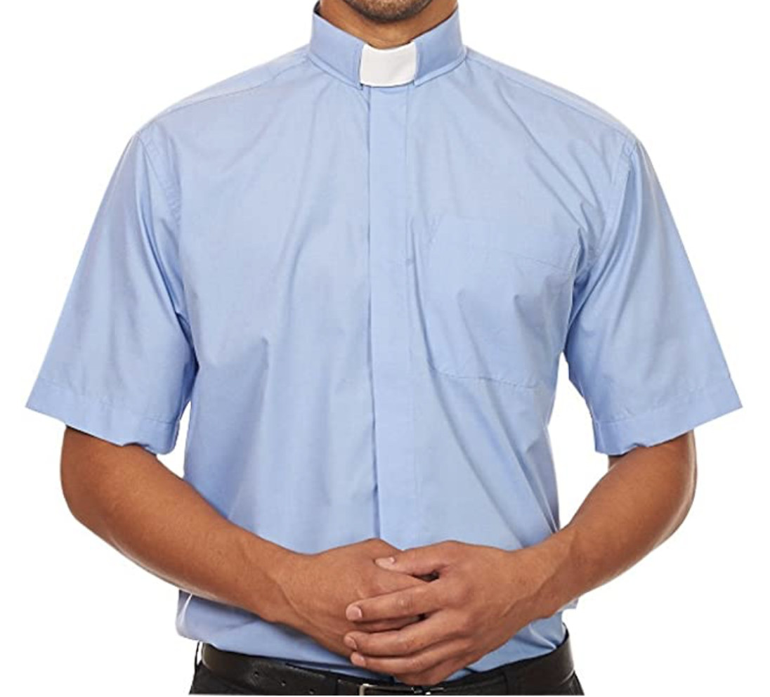 Camisas Clericales Caballeros (Variedad de colores y tamaños)