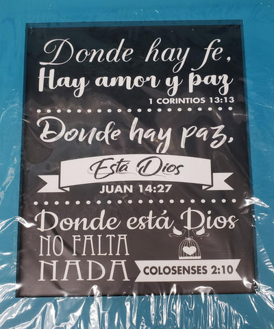 Cuadro de madera con arte laminado 12.5" x 16.5" (variedad)