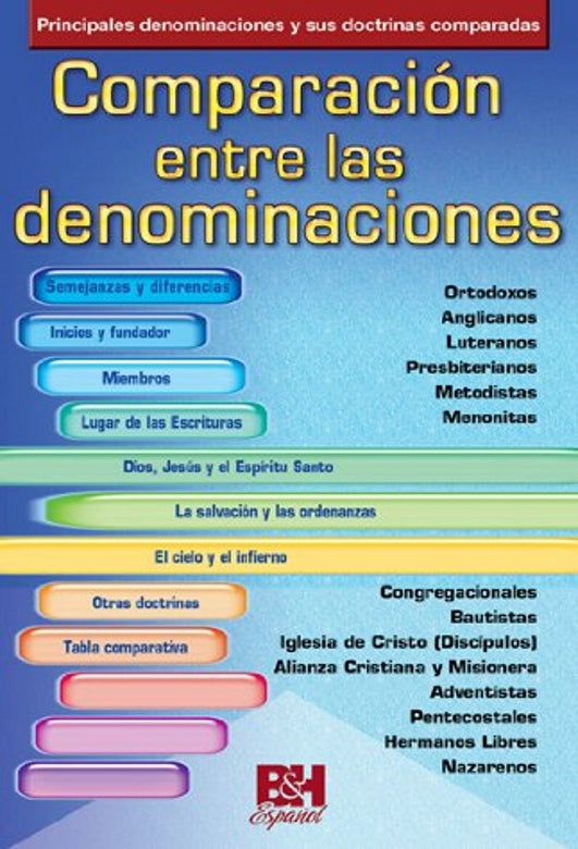 Comparación entre las denominaciones (folleto)