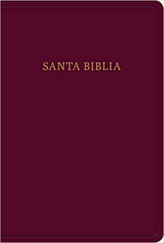 Biblia RVR60 Letra Grande, Manual, Piel Fabricada Vino