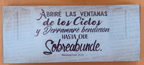 Cuadro de madera estilo cajón 4.5" x 11.5" Happy Co.