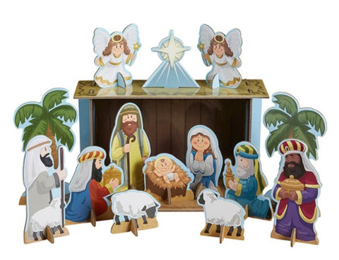 Nacimiento en cartón para niños